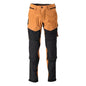 Hose, Knietaschen, Stretch, leicht Hose, nussbraun/schwarz