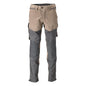 Trousers, knee pockets, stretch, light trousers, dark sand beige/anthracite grey