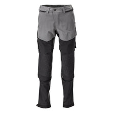 Hose, Knietaschen, Stretch, leicht Hose, anthrazitgrau/schwarz