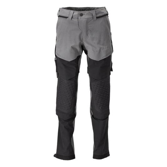 Hose, Knietaschen, Stretch, leicht Hose, anthrazitgrau/schwarz