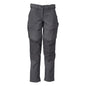 Trousers with knee pockets, women's trousers, anthracite grey