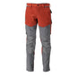 Trousers with knee pockets, ULTIMATE STRETCH trousers, autumn red/anthracite grey