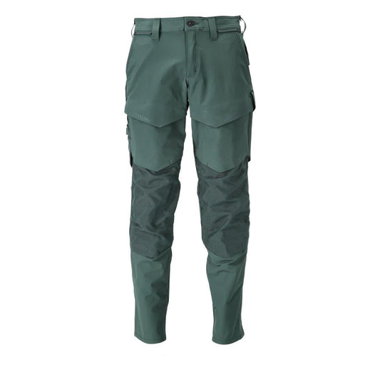 Pants with knee pockets, ULTIMATE STRETCH pants, forest green