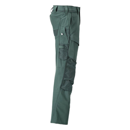 Pants with knee pockets, ULTIMATE STRETCH pants, forest green