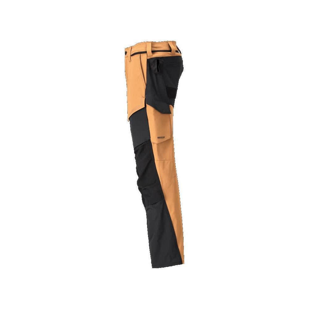 Hose mit Knietaschen, ULTIMATE STRETCH Hose, nussbraun/schwarz