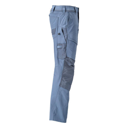 Pants with knee pockets, ULTIMATE STRETCH pants, stone blue