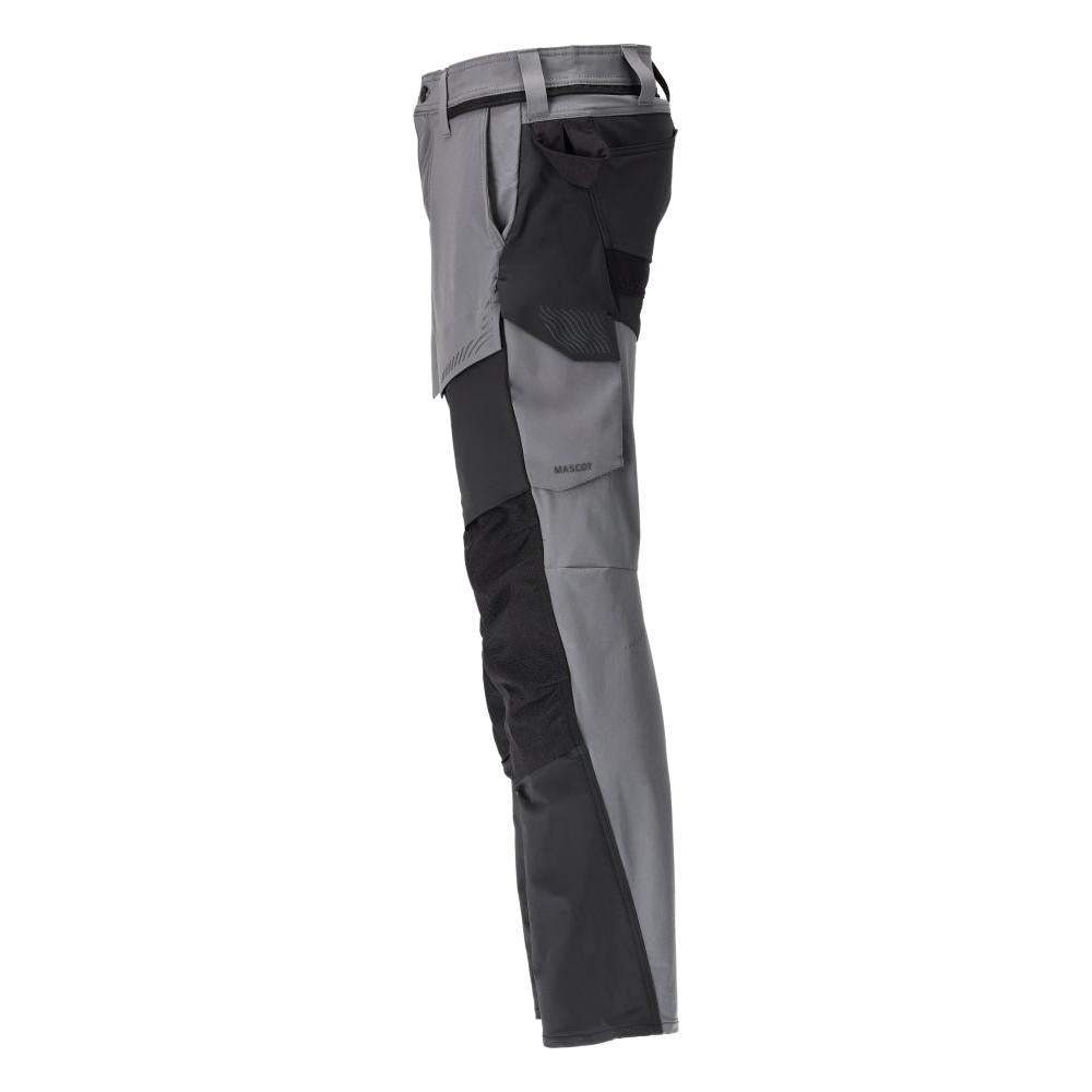 Hose mit Knietaschen, ULTIMATE STRETCH Hose, anthrazitgrau/schwarz