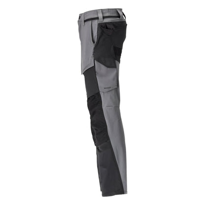 Hose mit Knietaschen, ULTIMATE STRETCH Hose, anthrazitgrau/schwarz