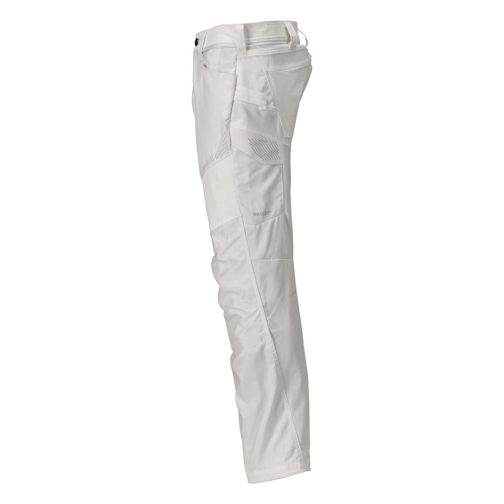 Trousers with knee pockets trousers, white