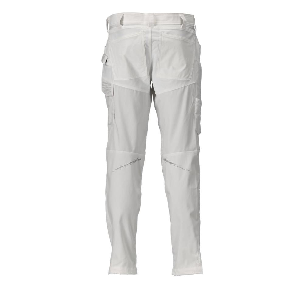 Trousers with knee pockets trousers, white