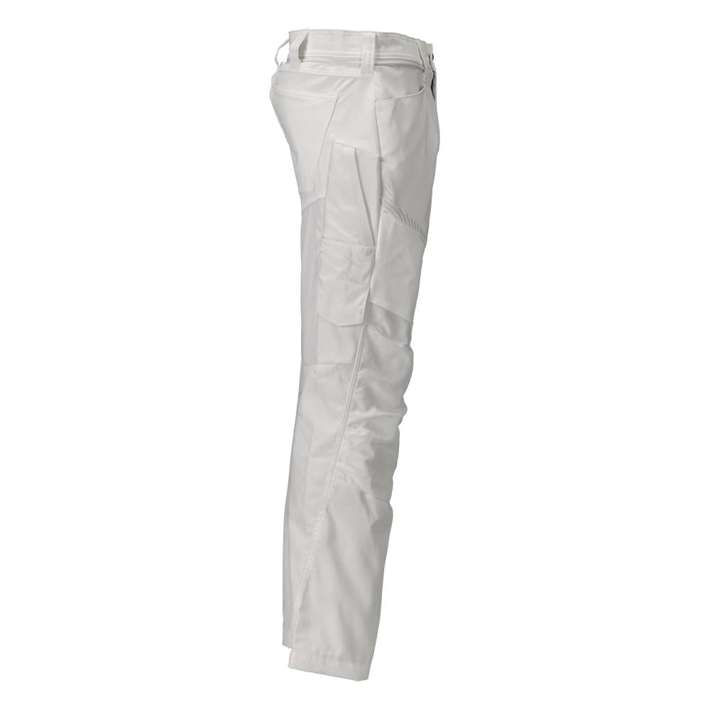 Trousers with knee pockets trousers, white