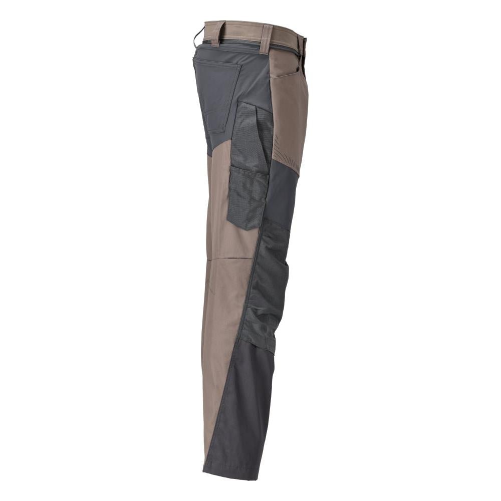 Trousers with knee pockets trousers, dark sand beige/anthracite grey