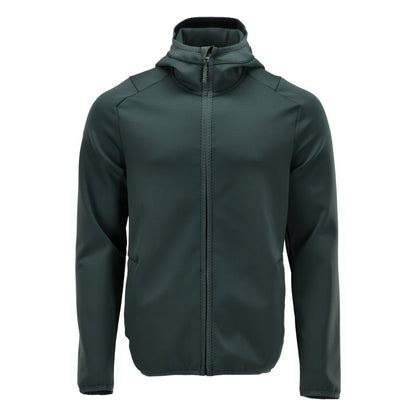 Fleecepullover, Kapuze, Reißverschluss Microfleecejacke, waldgrün