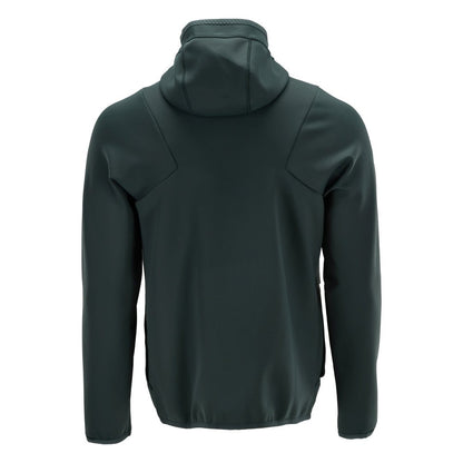 Fleecepullover, Kapuze, Reißverschluss Microfleecejacke, waldgrün