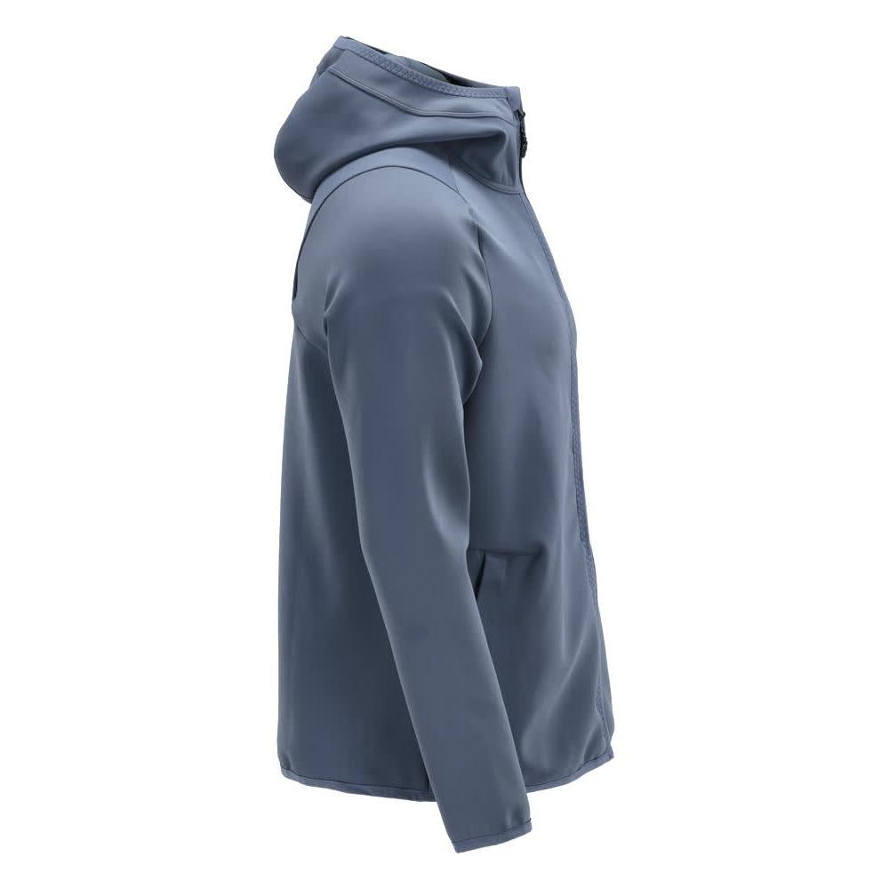 Fleecepullover, Kapuze, Reißverschluss Microfleecejacke, steinblau