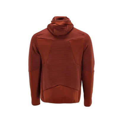 Fleecepullover, Kapuze, Reißverschluss Microfleecejacke, Herbstrot