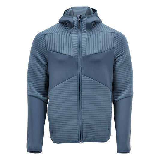 Fleecepullover, Kapuze, Reißverschluss Microfleecejacke, steinblau