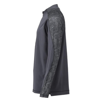 T-Shirt, Langarm, kurzem Reißverschluss T-shirt