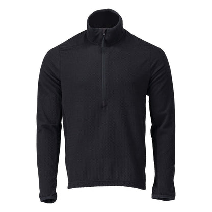Microfleece Pullover mit kurzum Zipper Microfleecejacke