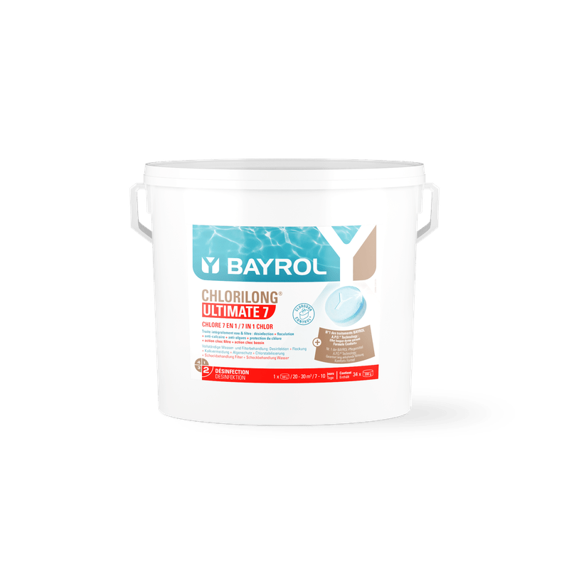 BAYROL Chlorilong® ULTIMATE7 Zwei-Phasen Chlortabletten mit 7 Funktionen