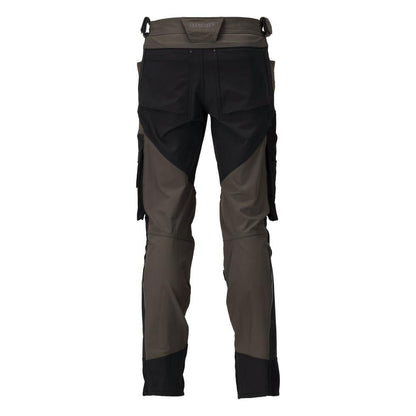 Hose mit Knietaschen, Stretch, leicht Hose, dunkelanthrazit/schwarz