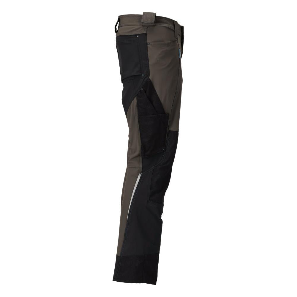 Hose mit Knietaschen, Stretch, leicht Hose, dunkelanthrazit/schwarz