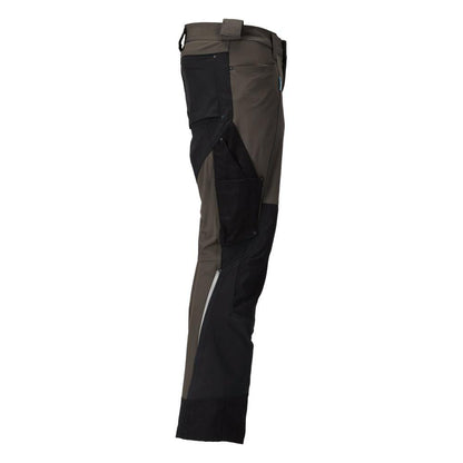 Hose mit Knietaschen, Stretch, leicht Hose, dunkelanthrazit/schwarz