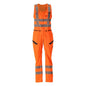 Combination trousers with thigh pockets, stretch combination trousers, hi-vis orange