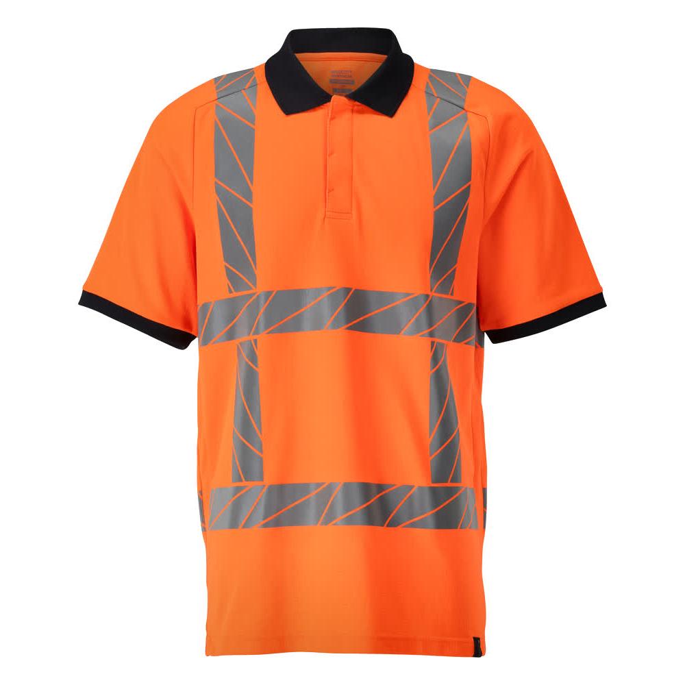 Polo-Shirt, moderne Passform Polo-shirt, hi-vis orange