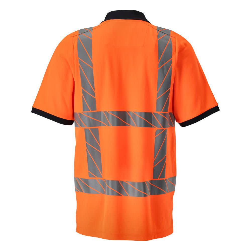 Polo-Shirt, moderne Passform Polo-shirt, hi-vis orange