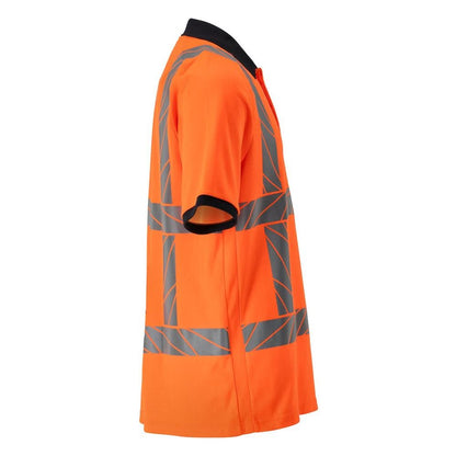 Polo-Shirt, moderne Passform Polo-shirt, hi-vis orange