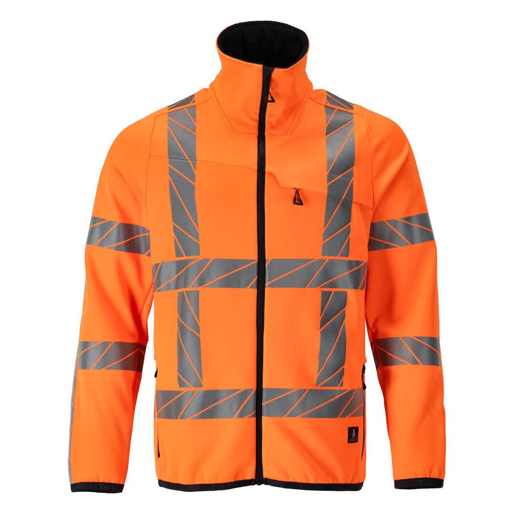 Fleecepullover mit Reißverschluss Microfleecejacke, hi-vis orange