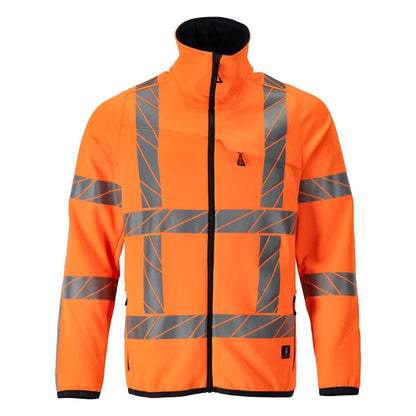 Fleecepullover mit Reißverschluss Microfleecejacke, hi-vis orange