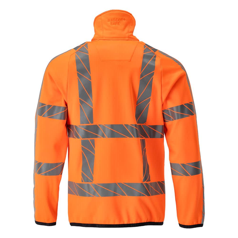 Fleecepullover mit Reißverschluss Microfleecejacke, hi-vis orange