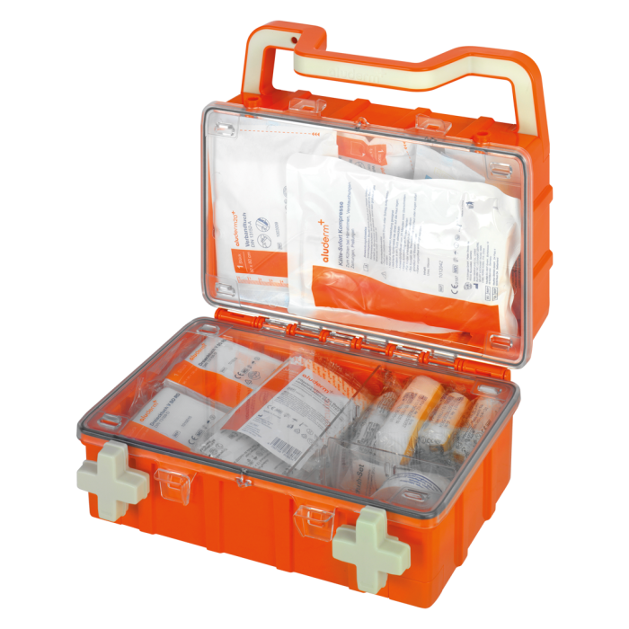 Erste-Hilfe-Koffer orange DYNAMIC-GLOW S Standard DIN 13157  | Koffer (1 Stück)