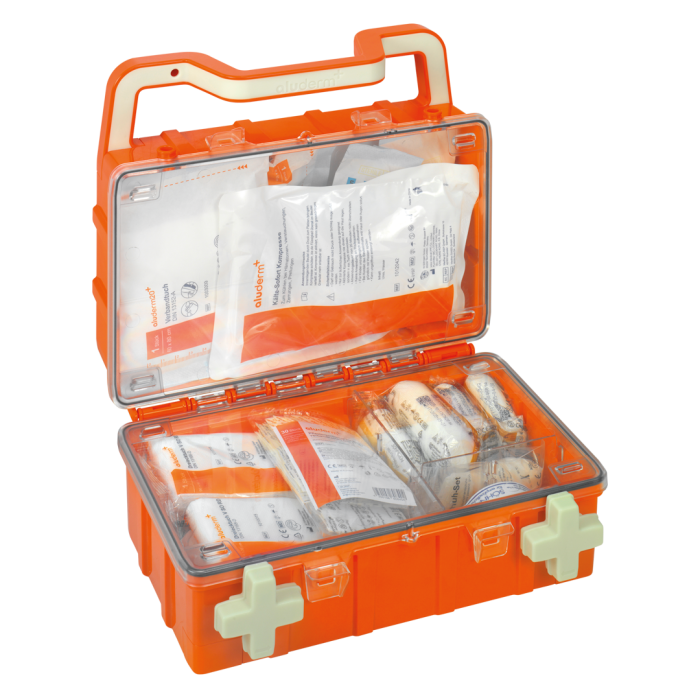 Erste-Hilfe-Koffer orange DYNAMIC-GLOW S Standard DIN 13157  | Koffer (1 Stück)