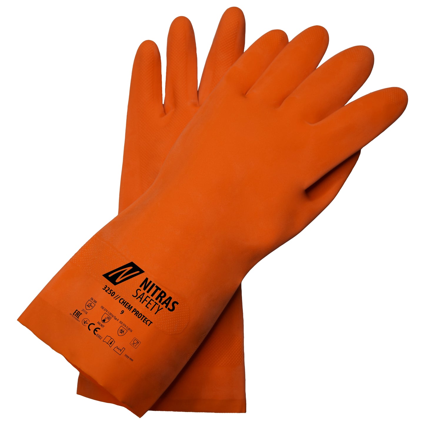 NITRAS CHEM PROTECT, chemical protection gloves, orange