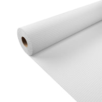 A large roll of Duni GmbH tablecloth underlays (20 x 0.85 m) for celebrations and events is shown partially unrolled, with the inner tube visible—the perfect table protection for the food service industry.