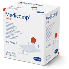 Hartmann Medicomp Extra Vlieskompressen steril 10x20 cm 6-fach | Packung (50 Stück)