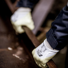 NITRAS Nitrilhandschuhe, gelb / weiß