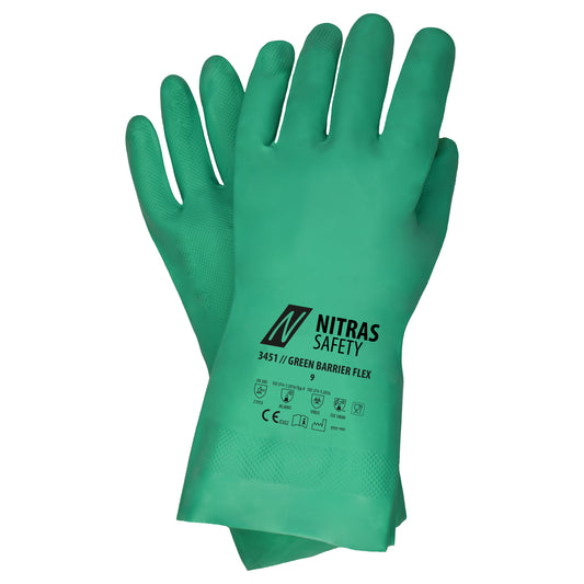NITRAS GREEN BARRIER FLEX, Chemikalienschutzhandschuhe, grün