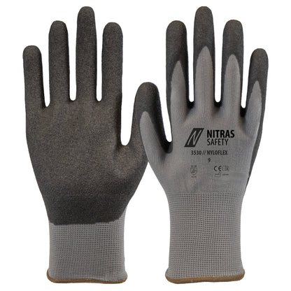 NITRAS NYLOFLEX, assembly gloves, gray / black