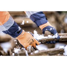 NITRAS SOFT GRIP W, Winterhandschuhe, orange / dunkelblau