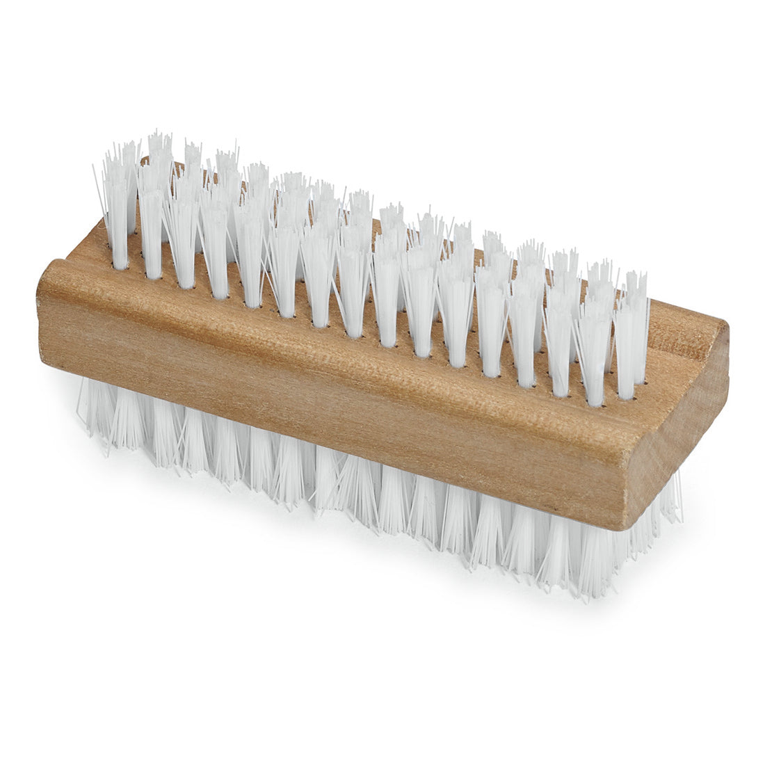 Die Nölle Profi Brush Handwaschbürste doppelseitig (10 cm, harte PP-Borsten, weiß) von Nölle Profi Brush Bürsten- & Pinseltechnik e.K. verfügt über dichte, harte Borsten auf beiden Seiten und ist auf einem schlichten weißen Hintergrund abgebildet.