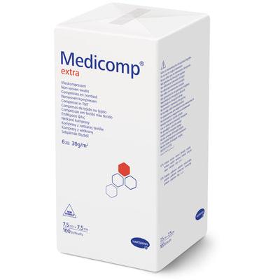 Hartmann Medicomp Extra Non-Woven Compresses, 7.5 x 7.5 cm, 6-ply | Pack (100 pieces)