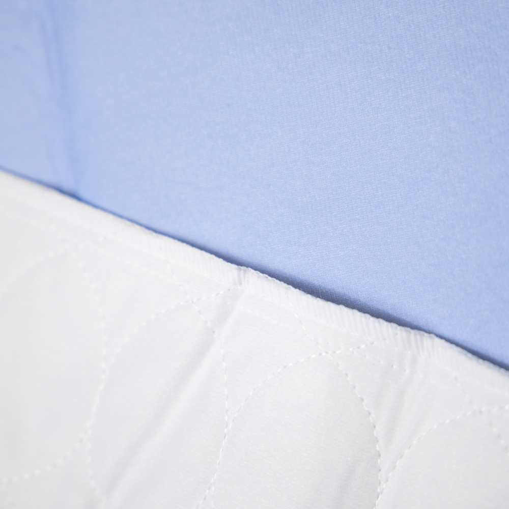 AMPri MED-COMFORT Bettschutzunterlage waschbar 75 x 90 cm, blau/weiß | Packung (1 Stück)