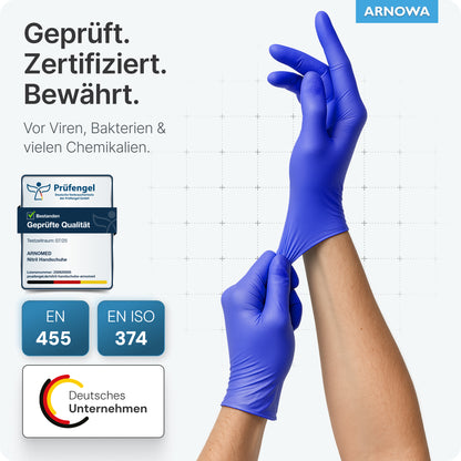 ARNOMED NITRIL OCEAN BLUE Einmalhandschuhe aus Nitril Dunkelblau