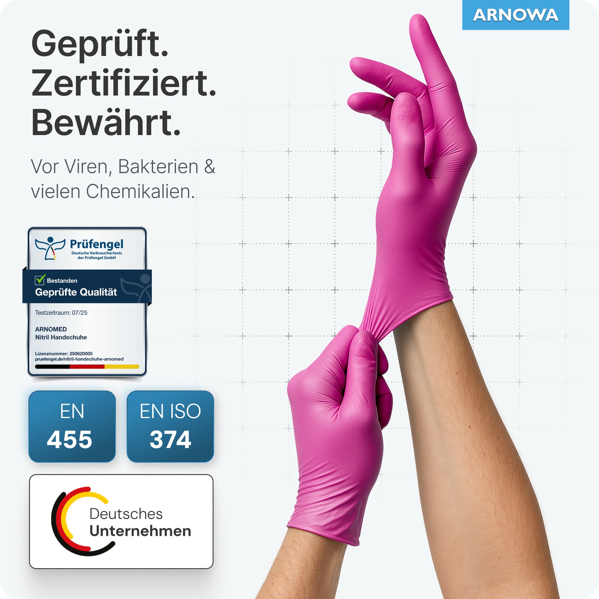 nitril handschuhe viren ARNOMED NITRIL MAGNOLIA PINK Einmalhandschuhe aus Nitril Pink