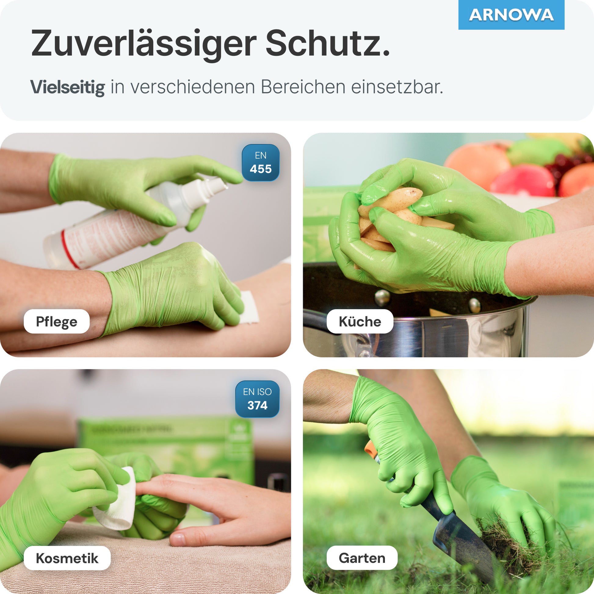 arnowa handschuhe nitril ARNOMED NITRIL LIME GREEN Einmalhandschuhe aus Nitril Limettengrün