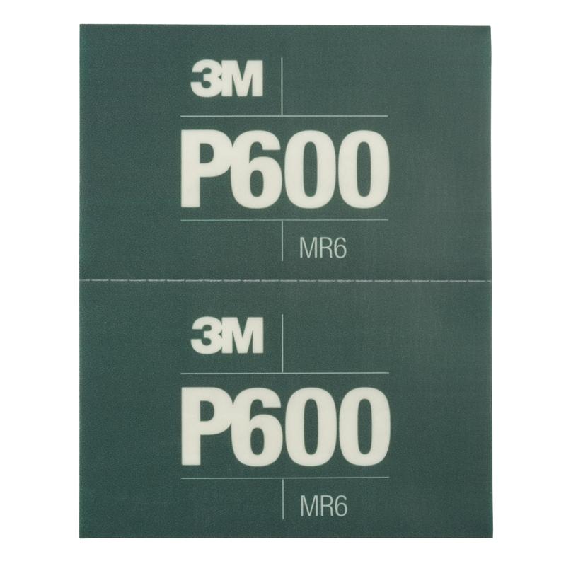 3M™ Hookit™ Flexible Sanding Strips 270J, Green, 140mm x 171mm, P600, 34339 | Carton (1 pack)
